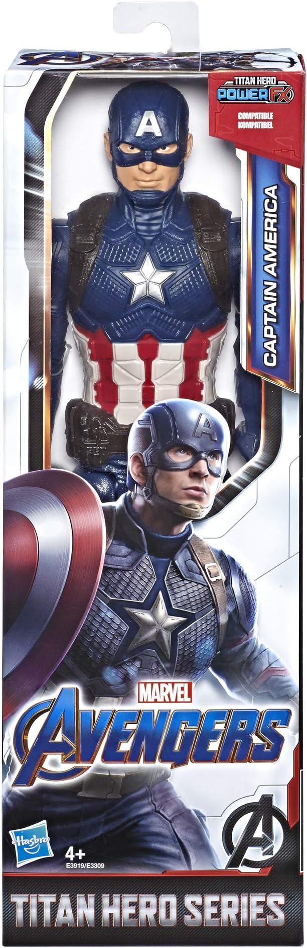 Avengers Marvel Endgame Titan Hero Series Captain America 12"-Scale Super Hero Action Figure Toy with Titan Hero Power Fx Port - Figurio