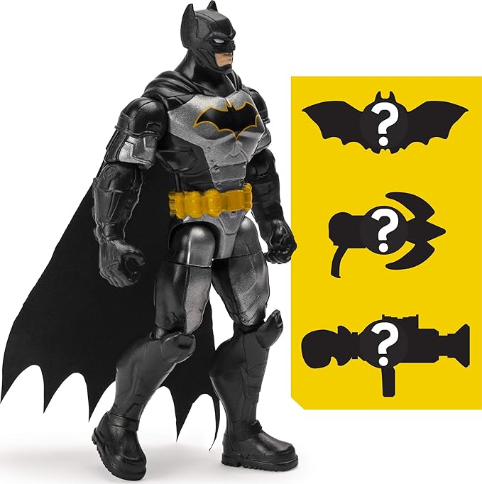 BATMAN 6056744, 4-Inch Rebirth Tactical Action Figure with 3 Mystery Accessories, Mission 1, Multicolour - Figurio