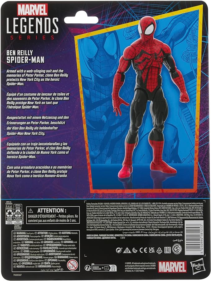 Marvel Legends Series Ben Reilly Spider-Man, Spider-Man Legends Collectible 6 Inch Action Figures, 2 Accessories - Figurio