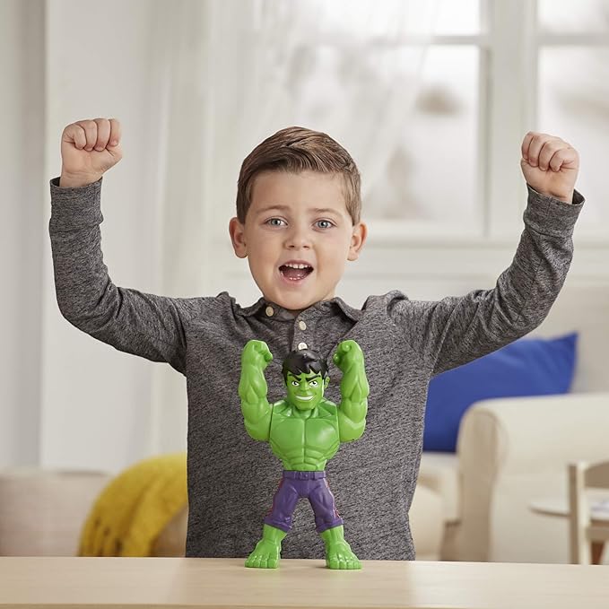 Playskool Heroes Marvel Super Hero Adventures Mega Mighties Hulk Collectible 10" Action Figure, Toys for Kids Ages 3 & Up - Figurio