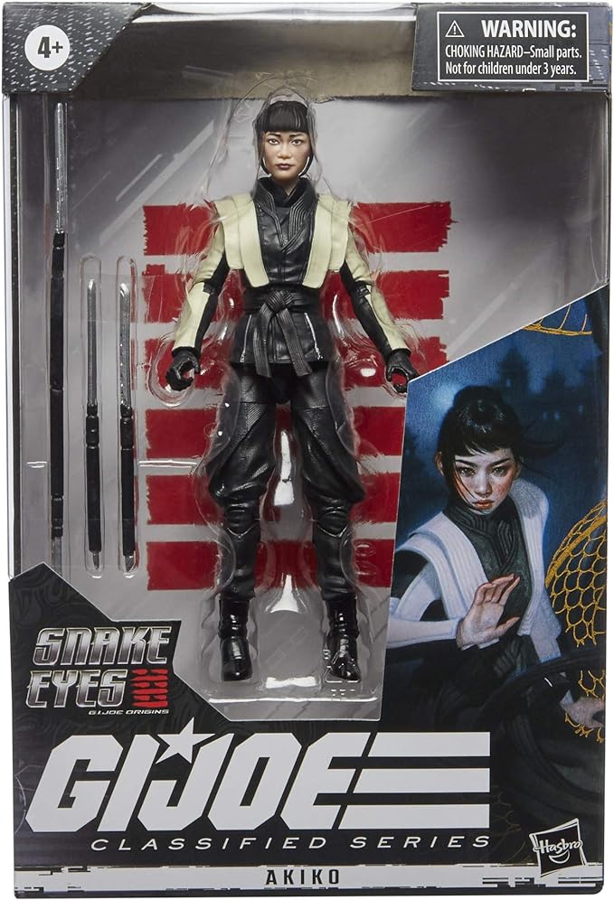 G.I. Joe Classified Series Snake Eyes: G.I. Joe Origins Akiko Collectible Action Figure 18, Premium 6-Inch Scale Toy with Custom Package Art - Figurio