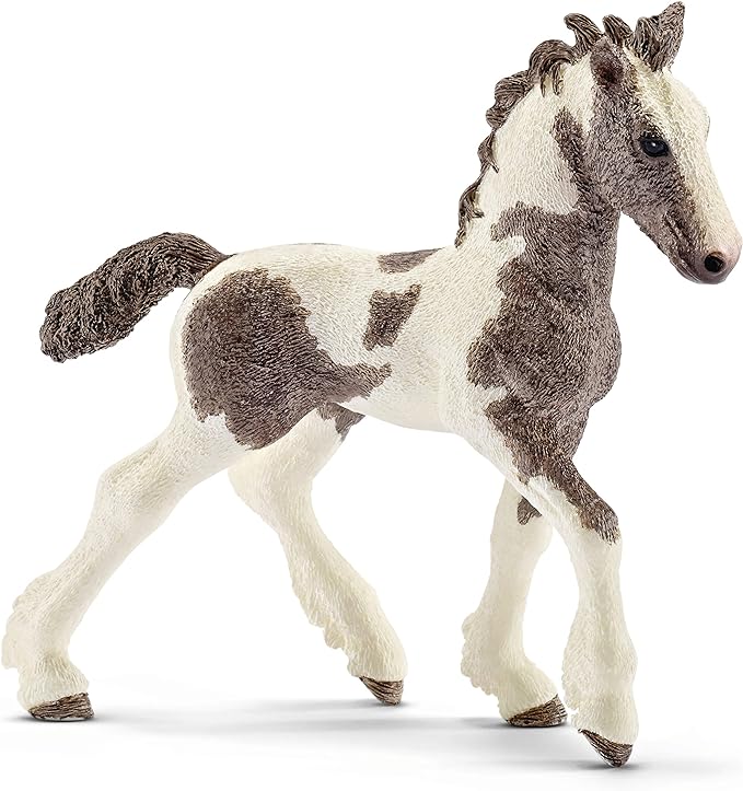 Schleich Farm World, Realistic Farm Animal Horse Toys for Kids and Toddlers, Tinker Foal Toy Figurine, Ages 3+ - Figurio