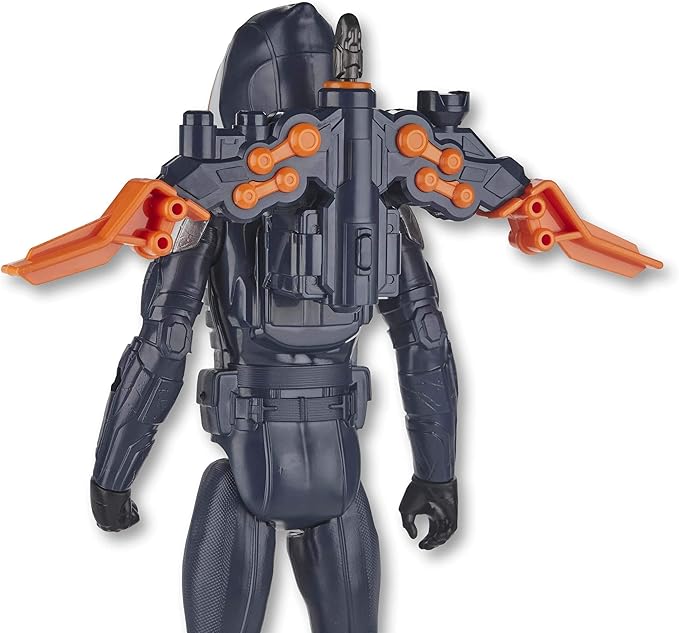 Marvel Black Widow Titan Hero Series Blast Gear Taskmaster Action Figure, 12-Inch Toy, with Launcher and Projectiles, Ages 4 and Up - Figurio