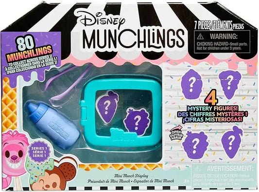 Just Play Disney Munchlings Mini Munch Displays, 7-Piece Color Change Figure Set, Blind Box, Kids Toys for Ages 3 Up - Figurio