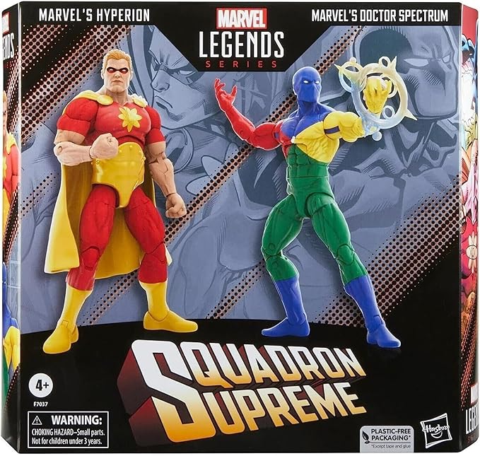 Marvel Squadron Supreme Legends Pack of 2 Hyperion Doctor Spectrum 6-inch Action Figures - Figurio