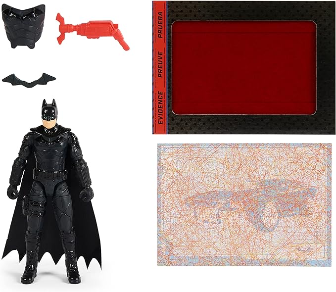 DC Comics, Batman 10cm Action Figure with 3 Accessories and Mystery Card, The Batman Movie Collectible Kids Toys for Boys and Girls Ages 3 and up - Figurio