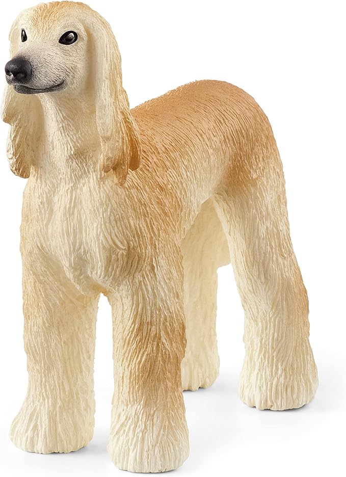 Schleich Farm World, Cute and Realistic Dog Toy Animals For Boys and Girls, Afghan Hound Dog Figurine, Ages 3+ - Figurio