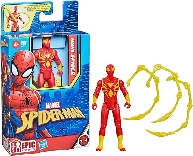 Marvel Epic Hero Series Iron Spider Action Figure, 4-Inch, With Accessory, Marvel Action Figures for Kids Ages 4 and Up - Figurio