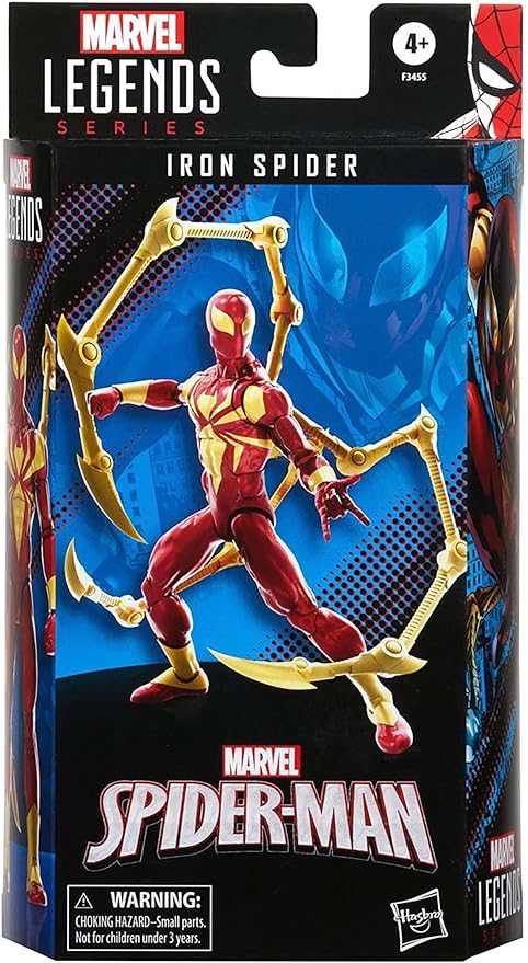 Spider-Man Marvel Legends Series 6-inch Iron Spider Action Figure Toy, includes 2 Accessories - Figurio