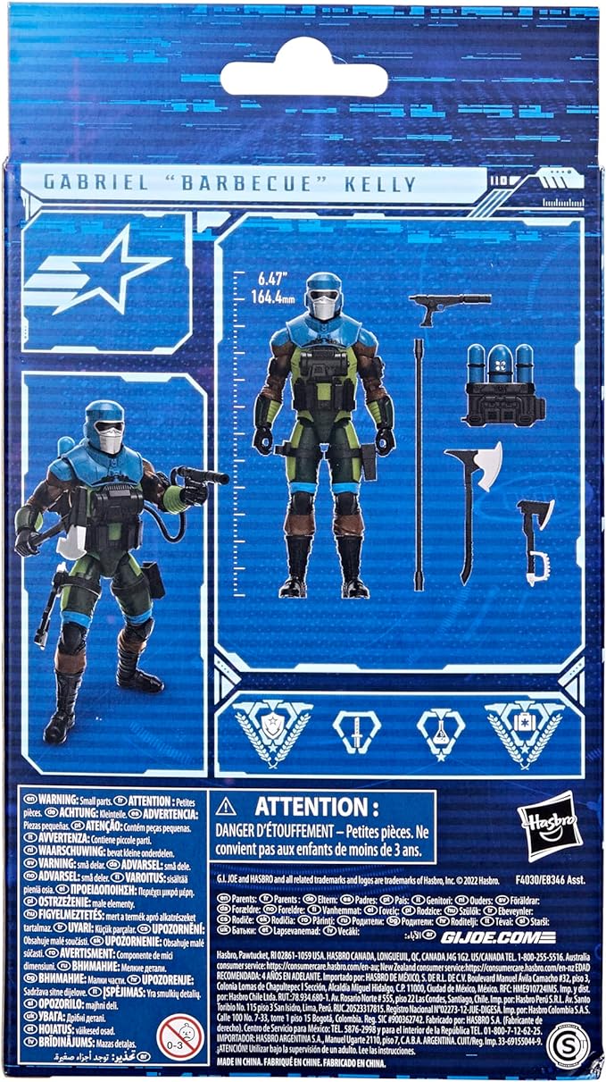 G.I. Joe Classified Series Mad Marauders Gabriel “Barbecue” Kelly Action Figure 58 Collectible Premium Toy 6-Inch-Scale Custom Package Art - Figurio