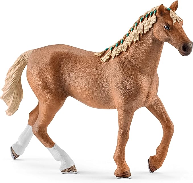 Schleich Horse Club, Toys for Girls and Boys, Engligh Thoroughbred Horse Set with Horse Toy and Accessories, 4 Pieces, Ages 5+ - Figurio