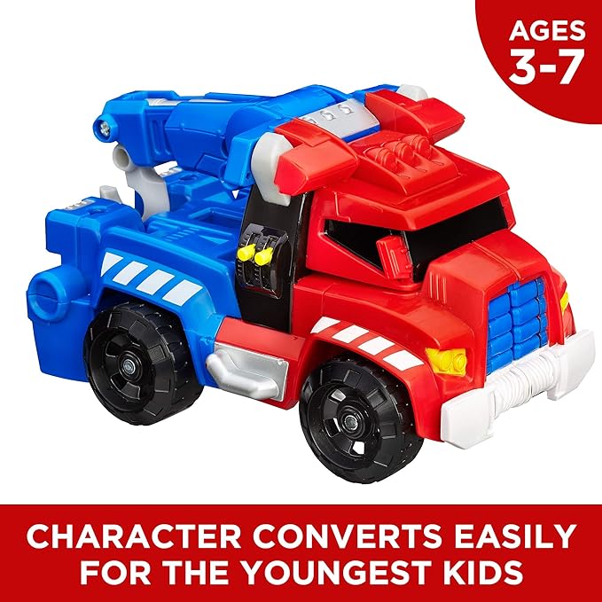 Transformers Playskool Heroes Rescue Bots Optimus Prime, Converting Toy Robot Action Figure, Ages 3 and Up - Figurio