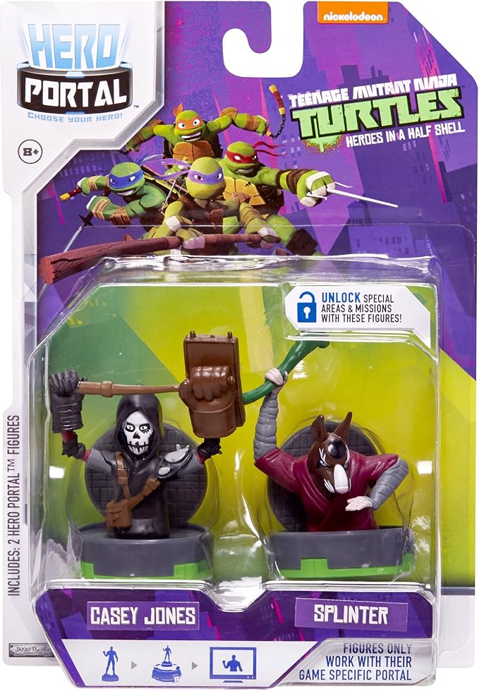 Teenage Mutant Ninja Turtles, Hero Portal Booster Pack, Casey Jones and Splinter, 2-Pack - Figurio