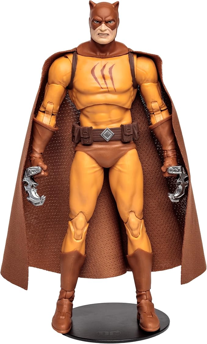 McFarlane DC Multiverse Catman Gold Label 7" Action Figure - Ultra Articulated Collectible with Knives, Claw Hands, and Fabric Cape (Villains United) - Figurio