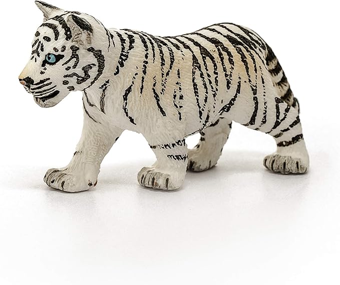 Schleich Wild Life, Animal Figurine, Animal Toys for Boys and Girls 3-8 Years Old, White Tiger Cub, Ages 3+ - Figurio