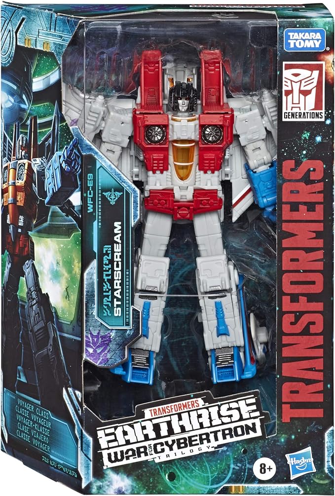 Transformers Toys Generations War for Cybertron: Earthrise Voyager WFC-E9 Starscream Action Figure - Kids Ages 8 and Up, 7-inch - Figurio