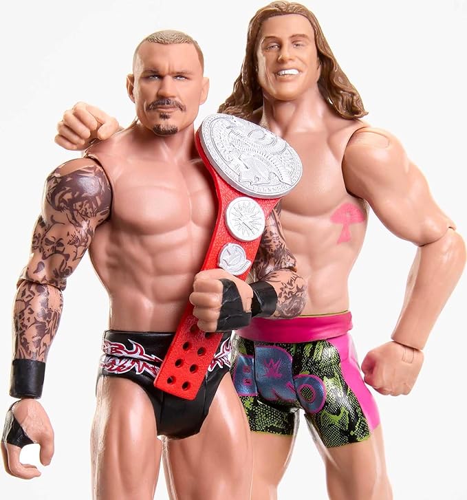 Mattel WWE Randy Orton & Matt Riddle Championship Showdown Action Figure 2-Pack with RAW Tag Team Championship, 6-inch - Figurio