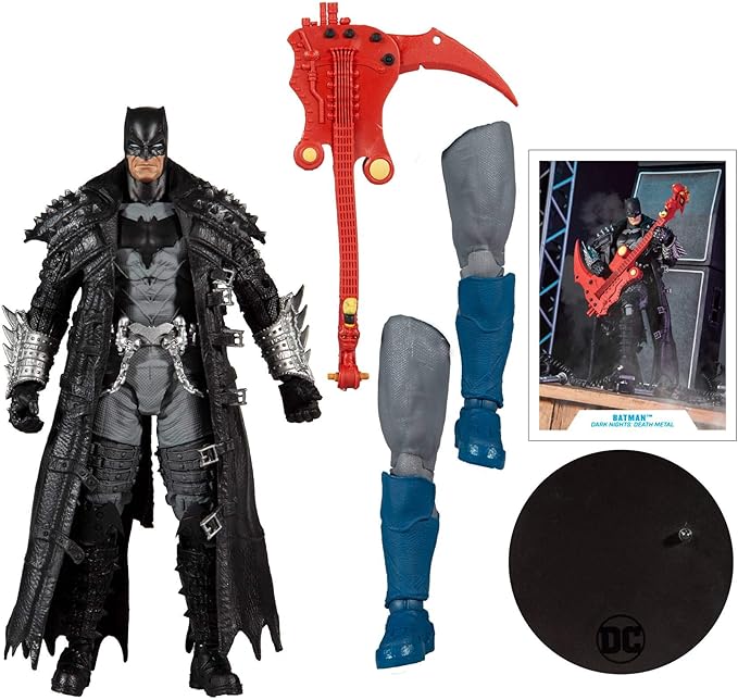 McFarlane Toys - DC Multiverse Dark Nights: Death Metal Batman 7" Action Figure with Build-A 'Darkfather' Parts and Accessories - Figurio