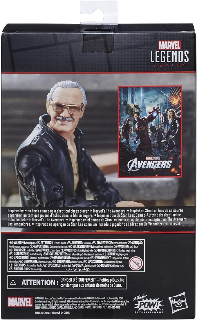 Marvel Hasbro Legends Series 6" Collectible Action Figure Toy The Avengers Cameo Stan Lee, Includes 2 Accessories - Figurio