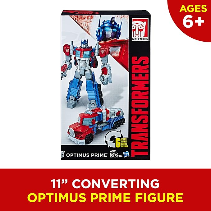 Transformers Toys Heroic Optimus Prime Action Figure - Timeless Large-Scale Figure, Changes into Toy Truck - Toys for Kids 6 and Up, 11-inch (Amazon Exclusive) - Figurio