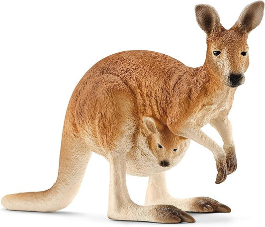 Schleich Wild Life Kangaroo Animal Figurine - Detailed Wild Animal Kangaroo Toy Figure, Durable for Education and Fun Play, Perfect for Boys and Girls, Gift for Kids Ages 3+ - Figurio