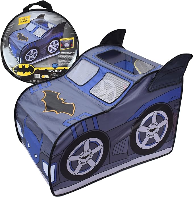 Batman Batmobile Pop Up Tent – Large Indoor Playhouse for Kids | Folds for Easy Storage with Carrying Bag Included | Amazon Exclusive – Sunny Days Entertainment - Figurio