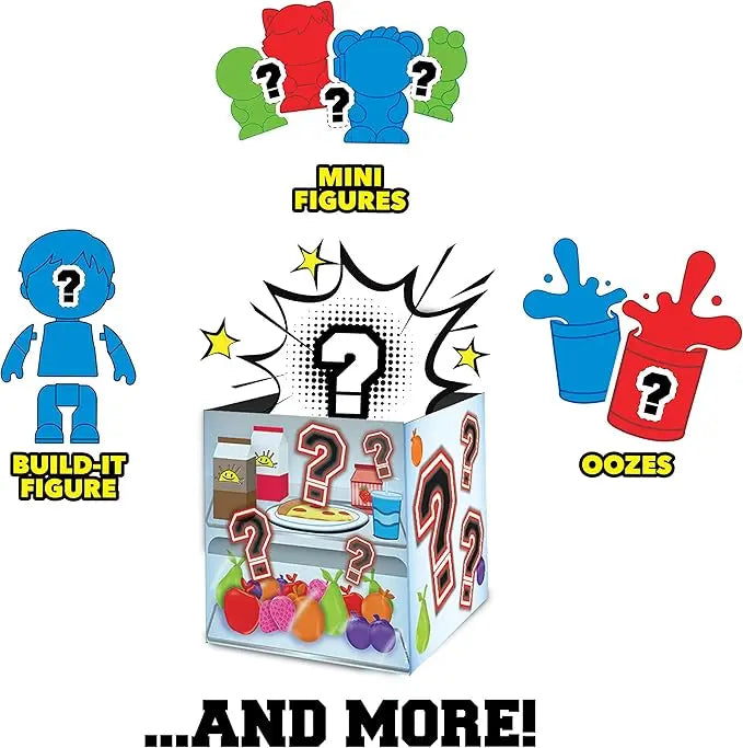 Ryan’s World Chef Ryan’s Fridge Surprise, Lights and Sounds, Dry Erase Board and Play Food Inspired Blind Containers of Figures, Ooze, and More!, Kids Toys for Ages 3 Up by Just Play - Figurio