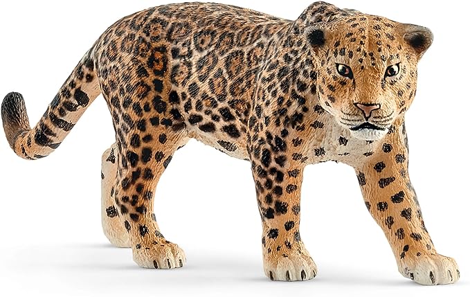 Schleich Wild Life Realistic Prowling Jaguar Figurine - Detailed Jungle Toy Wild Cat Jaguar Action Figure, Education and Fun for Boys and Girls, Gift for Kids Ages 3+ - Figurio