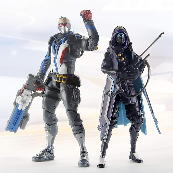 Hasbro Toys Overwatch Ultimates Series Soldier: 76 & Shrike (Ana) Skin Dual Pack 6" Collectible Action Figures - Figurio