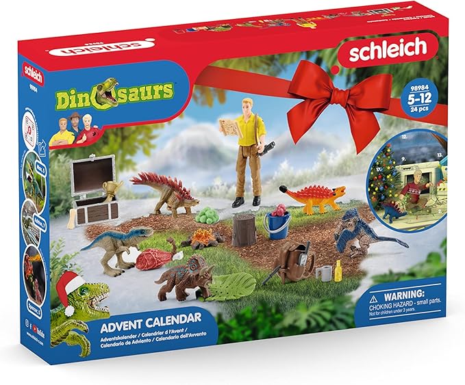 Schleich Dinosaurs, Dino Toys for Boys and Girls, Dinosaurs Advent Calendar with 24 Surprise Toys - Figurio