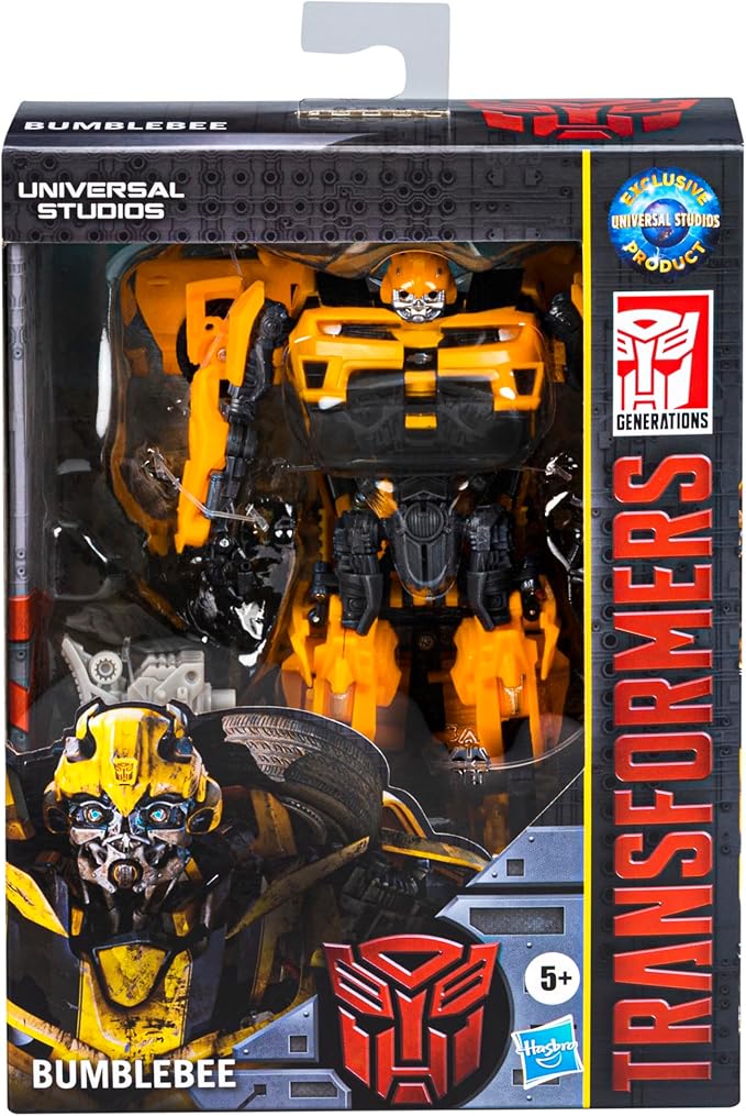 Transformers Toys Deluxe Class Universal Studios The Ride - 3D Bumblebee Action Figure - Ages 5 and Up, 4.5-inch - Figurio