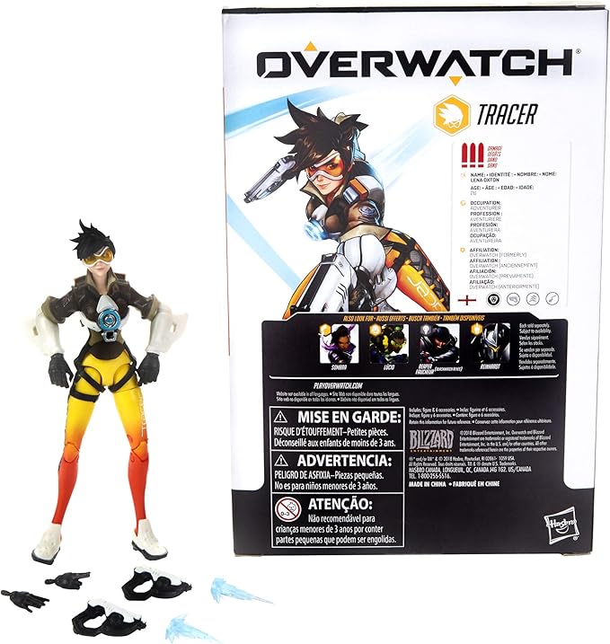 Hasbro Toys Overwatch Ultimates Series Tracer 6" Collectible Action Figure - Figurio