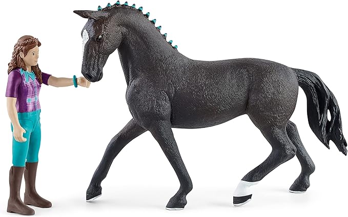 Schleich Horse Club — Lisa & Storm 10 Piece Horse Club Play Set with Rider and Hanoverian Gelding, Horse Gifts for Girls and Boys Ages 5+ - Figurio