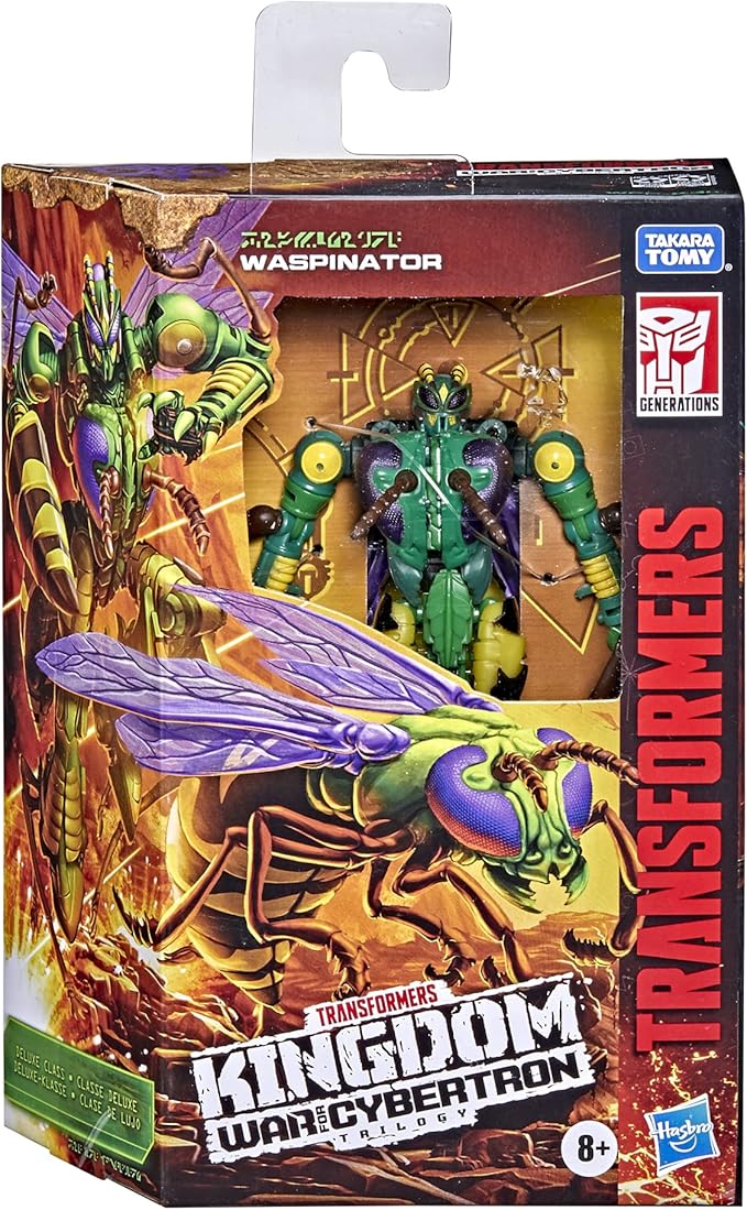 Transformers Toys Generations War for Cybertron: Kingdom Deluxe WFC-K34 Waspinator Action Figure - Kids Ages 8 and Up, 5.5-inch - Figurio