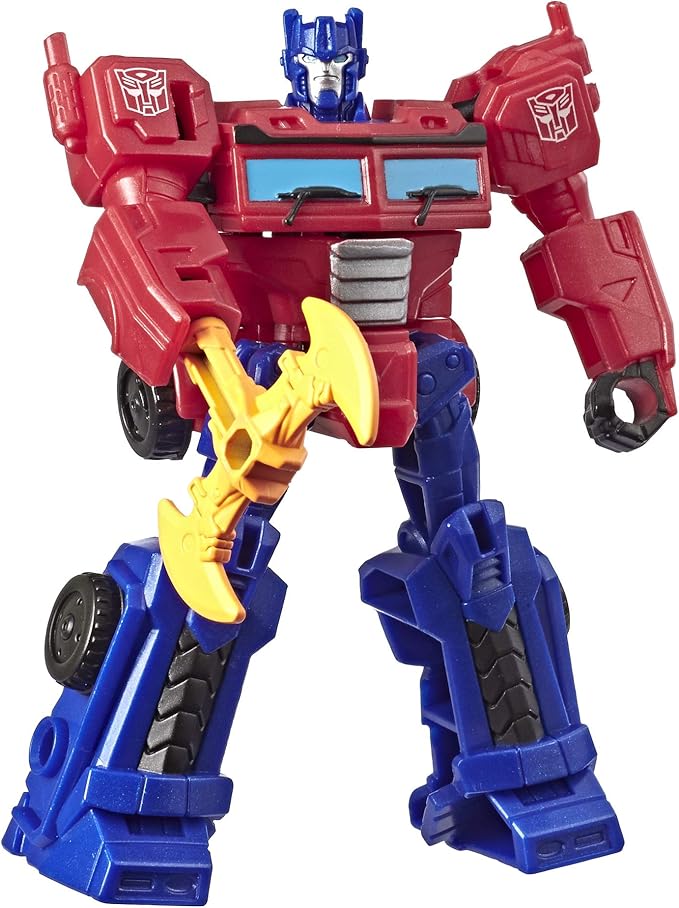 Transformers Toys Cyberverse Action Attackers Scout Class Optimus Prime Action Figure - Repeatable Energon Axe Attack Move - for Kids Ages 6 & Up, 3.75" - Figurio