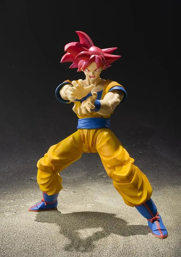 Bandai Tamashii Nations S.H. Figuarts Super Saiyan God Son Goku "Dragon Ball Super" Action Figure - Figurio