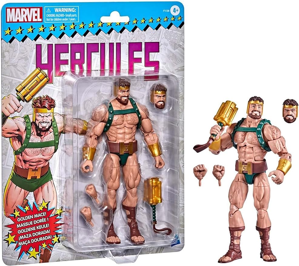 Classic Marvel Legends Hercules 6-Inch Action Figure, Multicolor, Standard size (F1138) - Figurio