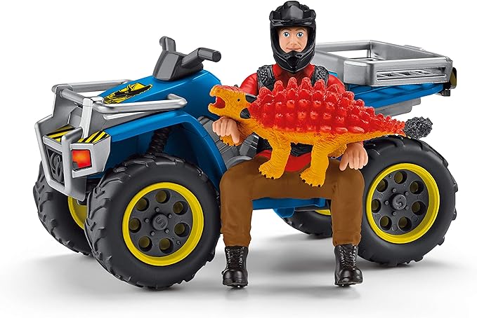 Schleich Dinosaurs, Dinosaur Toy Set for Boys and Girls, Quad Escape from Velociraptor Set with ATV Truck, Ages 4+ - Figurio