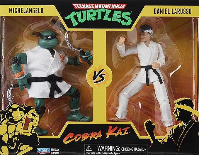 Teenage Mutant Ninja Turtles vs. Cobra Kai Mikey vs. Daniel LaRusso 2 Pack - Figurio