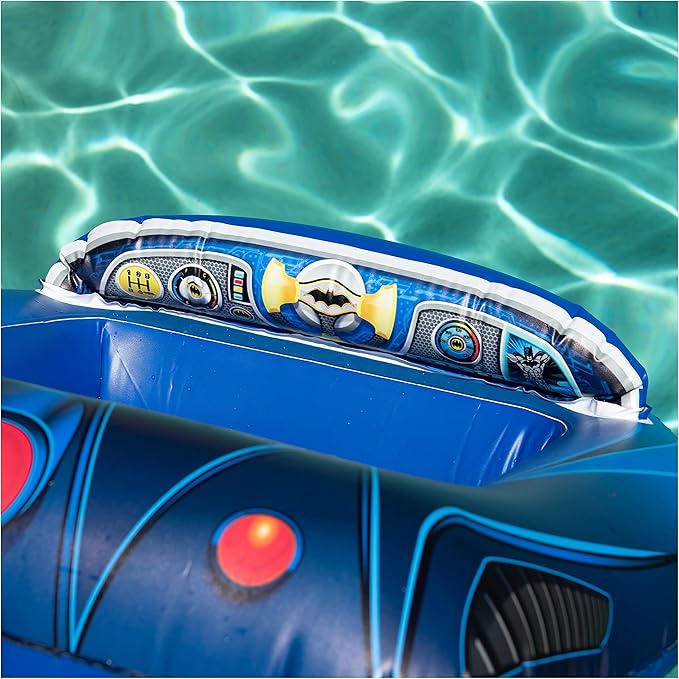 Swimways DC Batman Batmobile Inflatable Water Boat Vehicle, Inflatable Pool Floats and Kids Pool Toys, Batman Pool Party Supplies for Kids Aged 3 & Up - Figurio