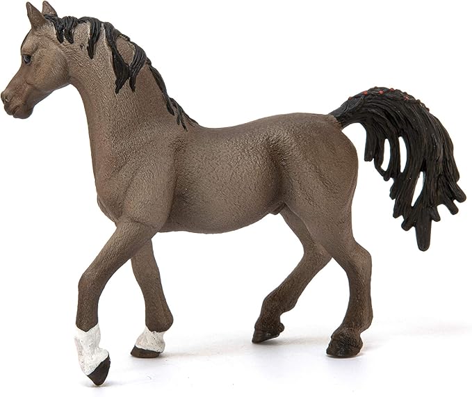 Schleich Horse Club Arabian Stallion Figurine - Detailed Horse Toy with Distinctive High Tail Carriage, Durable for Education and Imaginative Play for Boys and Girls, Gift for Kids Ages 5+ - Figurio