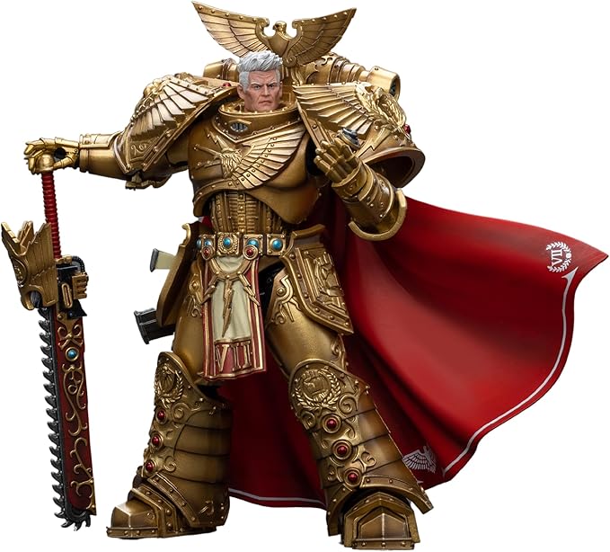 JOYTOY Warhammer 40,000 1/18 Action Figure 7- Inch Imperial Fists Rogal Dorn Primarch of The Vllth Legion Collection Model Birthday Gifts - Figurio