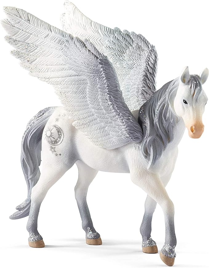 Schleich bayala Mythical Princess Pegasus Unicorn Figurine - Featuring Purple Wings, Highly Durable and Fun Imaginative Animal Toy for Boys and Girls, Gift for Kids Ages 5+ - Figurio