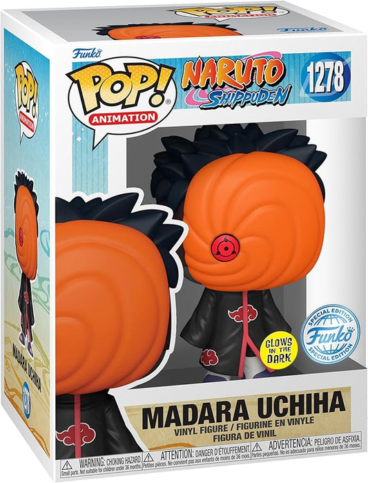 Funko Pop Animation: Naruto Shippuden Tobi & Madara Uchiha, Multicolor Collectible Vinyl (Special Edition Glow) - Figurio