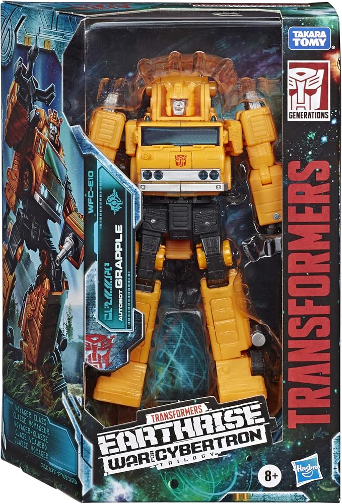 Transformers Toys Generations War for Cybertron: Earthrise Voyager WFC-E10 Autobot Grapple Action Figure - Kids Ages 8 and Up, 7-inch - Figurio