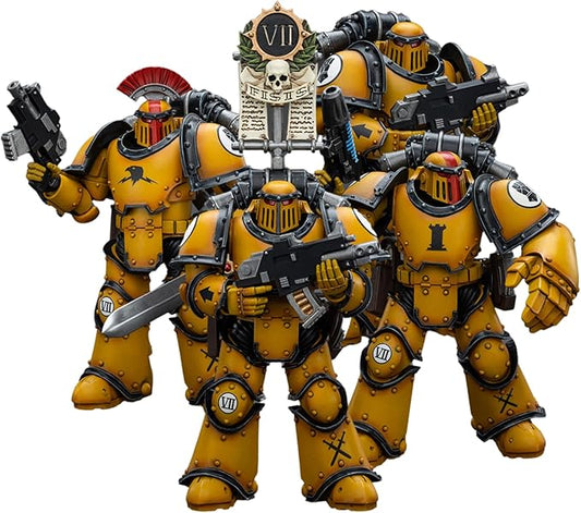 JOYTOY Warhammer 40,000 1/18 Action Figure Imperial Fists Legion MkIII Tactical Squad 4PCS Collection Model Christmas Birthday Gifts - Figurio