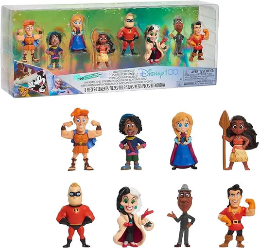 Disney100 Years of Relentless Pursuit, Limited Edition 8-piece Figure Set, Kids Toys for Ages 3 Up by Just Play - Figurio