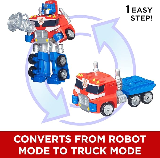 Transformers Rescue Bots Energize Optimus Prime Action Figure, 7-Inch Scale, Ages 3-7 (Amazon Exclusive) - Figurio