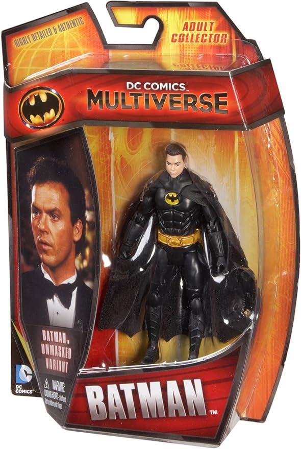 DC Comics Multiverse, Basic Figure, Unmasked Variant Batman [Michael Keaton], 4 Inches - Figurio