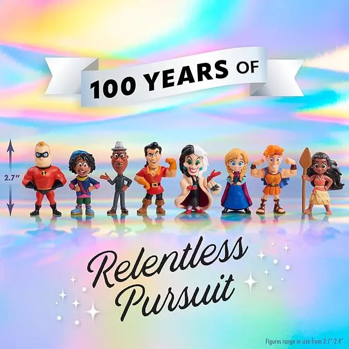 Disney100 Years of Relentless Pursuit, Limited Edition 8-piece Figure Set, Kids Toys for Ages 3 Up by Just Play - Figurio